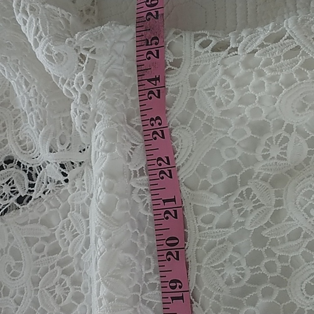 Philosophy White Lace Lined Shirt Sleeve Top XXL - Picture 8 of 10